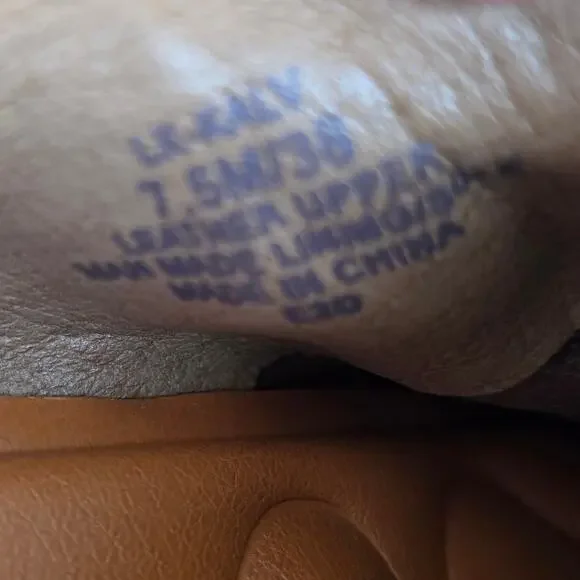 Lucky Brand Kalv Studded Leather Mules Dark Natural Size 7.5 - Picture 7 of 7